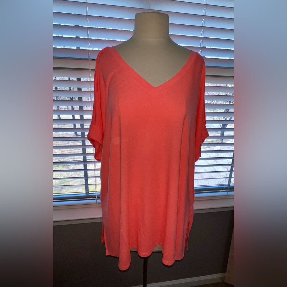 Zenana - Comfy Travels Top - Neon Peach 3X